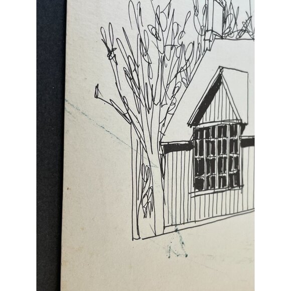Vintage 1981 Signed Architectural Drawing Print Of A House By Artist Numbered 19 - Picture 6 of 6